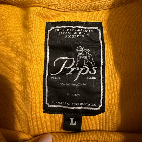 PRPS MEN'S TWO-TONE TIE-DYE SWEATER IN GOLD SIZE L - Picture 3 of 7